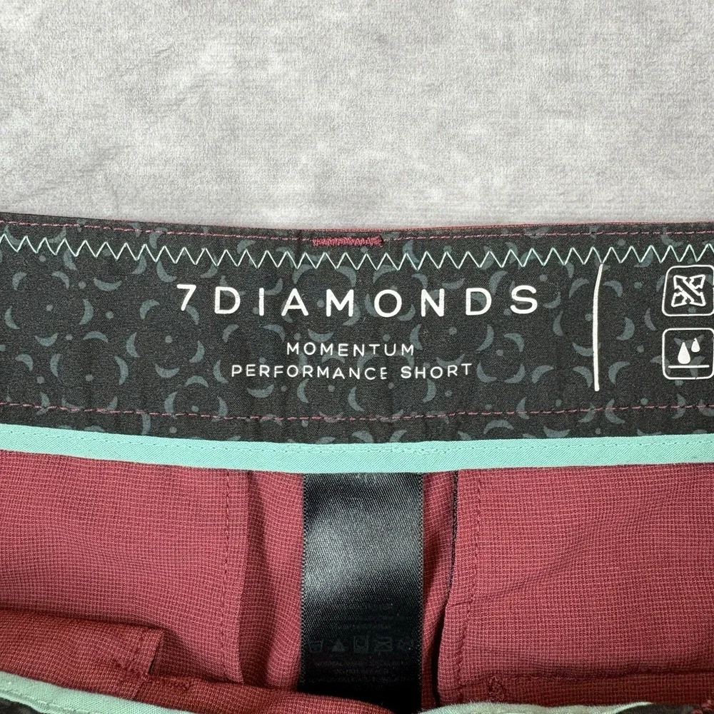 7 Diamonds Shorts Mens 30 Purple Performance Momentum Stretch Lightweight Preppy